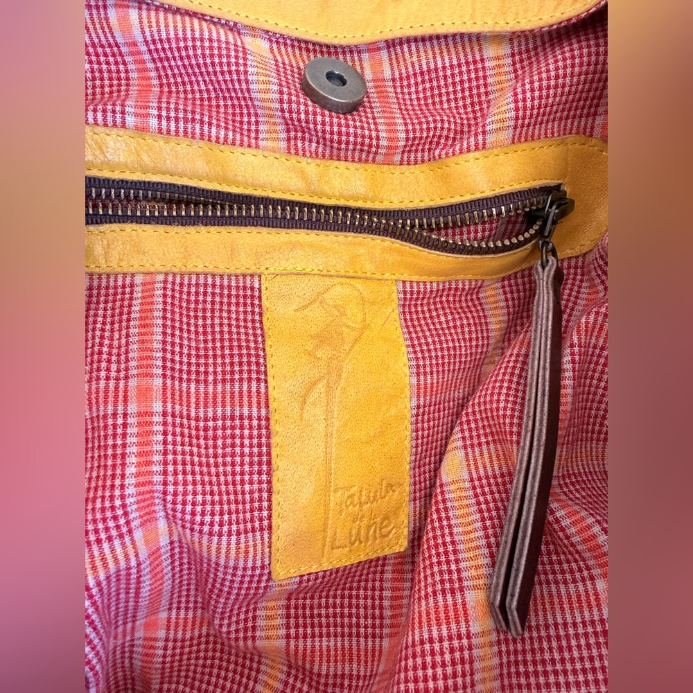 Yellow Leather Tote By Talula De La Lune View 3